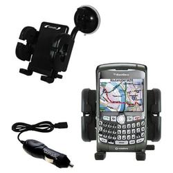 Gomadic Blackberry 8310 Auto Windshield Holder with Car Charger - Uses TipExchange