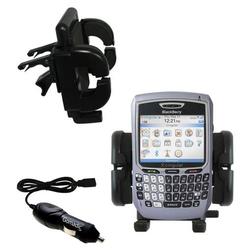 Gomadic Blackberry 8700c Auto Vent Holder with Car Charger - Uses TipExchange