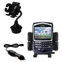 Gomadic Blackberry 8700f Auto Cup Holder with Car Charger - Uses TipExchange