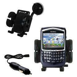 Gomadic Blackberry 8700g Auto Windshield Holder with Car Charger - Uses TipExchange