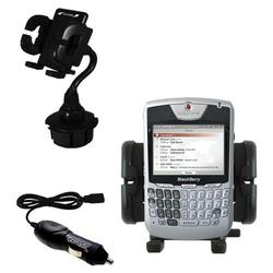 Gomadic Blackberry 8707v Auto Cup Holder with Car Charger - Uses TipExchange