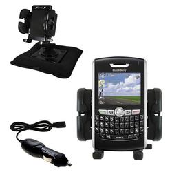 Gomadic Blackberry 8800 Auto Bean Bag Dash Holder with Car Charger - Uses TipExchange