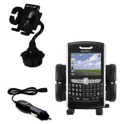 Gomadic Blackberry 8800 Auto Cup Holder with Car Charger - Uses TipExchange
