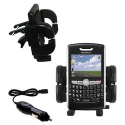 Gomadic Blackberry 8800 Auto Vent Holder with Car Charger - Uses TipExchange
