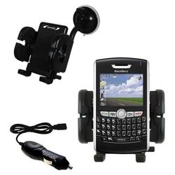 Gomadic Blackberry 8800 Auto Windshield Holder with Car Charger - Uses TipExchange