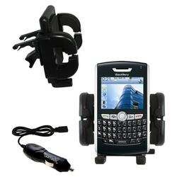 Gomadic Blackberry 8820 Auto Vent Holder with Car Charger - Uses TipExchange