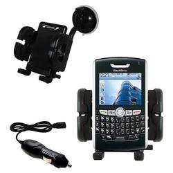 Gomadic Blackberry 8820 Auto Windshield Holder with Car Charger - Uses TipExchange