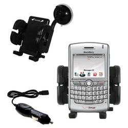 Gomadic Blackberry 8830 Auto Windshield Holder with Car Charger - Uses TipExchange