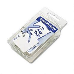 Buddy Products Blank Replacement Write On Fiberboard Key Tags & Hangers, White, 15/Pack