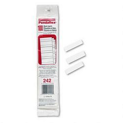 Esselte Pendaflex Corp. Blank White Inserts for Hanging File Folder Tabs, 2 Wide, 1/5 Cut, 100/Pack