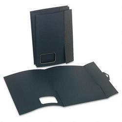 Esselte Pendaflex Corp. Braxton Single Pocket Portfolios with Tab Closure, Black/Gold Foil, 4/Pack
