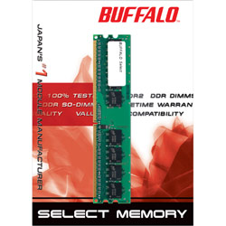 Buffalo Technology Buffalo Select 1GB DDR2 DIMM PC2-6400 Unbuffered Non ECC