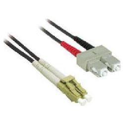 CABLES TO GO Cables To Go Fiber Optic Duplex Patch Cable - 2 x LC - 2 x SC - 6.56ft - Black