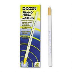 Dixon Ticonderoga Co. China Marker, Nontoxic, White, Dozen