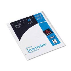 Avery-Dennison Clear 5 Tab Worksaver Pocket Dividers With Insertable Tabs