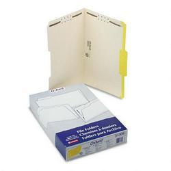 Esselte Pendaflex Corp. Colored Folders with 2 Embossed Fasteners, Legal, 1/3 Cut, Yellow, 50/Box