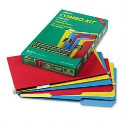 Ampad/Divi Of American Pd & Ppr Combo Filing Kit: 12 Interior & 12 Hanging Folders, Tabs, Inserts, Legal, Colors