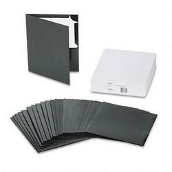 Avery-Dennison Corner Lock™ Two Pocket Laminated Folders, Black, 25/Box