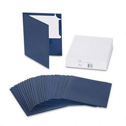 Avery-Dennison Corner Lock™ Two Pocket Laminated Folders, Blue, 25/Box