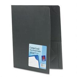 Avery-Dennison Corner Lock™ Two Pocket Polypropylene Folder, Black