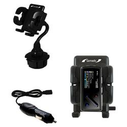 Gomadic Cowon iAudio 7 Auto Cup Holder with Car Charger - Uses TipExchange