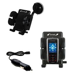 Gomadic Cowon iAudio F2 Auto Windshield Holder with Car Charger - Uses TipExchange