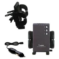Gomadic Cowon iAudio M3 Auto Vent Holder with Car Charger - Uses TipExchange