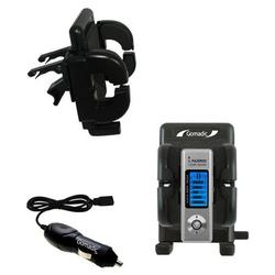Gomadic Cowon iAudio U2 Auto Vent Holder with Car Charger - Uses TipExchange