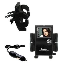 Gomadic Cowon iAudio X5 Auto Vent Holder with Car Charger - Uses TipExchange