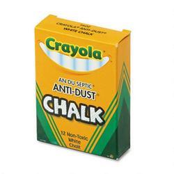 Binney And Smith Inc. Crayola® Nontoxic Anti Dust® Chalk, White, 12 Sticks per Box