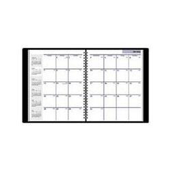 At-A-Glance DayMinder® Monthly Planner, Unruled ,1 Month/Spread, Tele Pgs., 3 3/4 x 6, Black