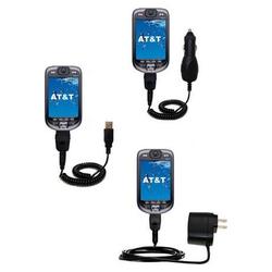 Gomadic Deluxe Kit for the AT&T SX66 PPC includes a USB cable with Car and Wall Charger - Brand w/ T