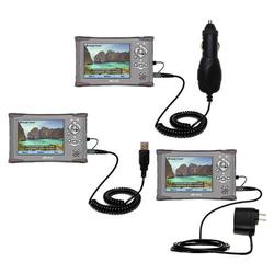 Gomadic Deluxe Kit for the Archos AV400 includes a USB cable with Car and Wall Charger - Brand w/ Ti