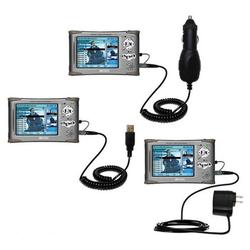 Gomadic Deluxe Kit for the Archos AV420 includes a USB cable with Car and Wall Charger - Brand w/ Ti