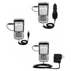 Gomadic Deluxe Kit for the Blackberry 7100g includes a USB cable with Car and Wall Charger - Brand w