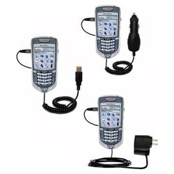 Gomadic Deluxe Kit for the Blackberry 7100i includes a USB cable with Car and Wall Charger - Brand w