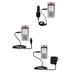 Gomadic Deluxe Kit for the Blackberry 7100v includes a USB cable with Car and Wall Charger - Brand w