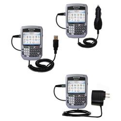 Gomadic Deluxe Kit for the Blackberry 8700c includes a USB cable with Car and Wall Charger - Brand w