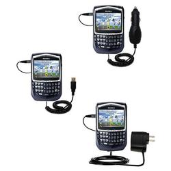 Gomadic Deluxe Kit for the Blackberry 8703e includes a USB cable with Car and Wall Charger - Brand w