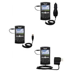 Gomadic Deluxe Kit for the Blackberry 8800 includes a USB cable with Car and Wall Charger - Brand w/