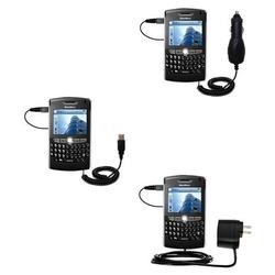 Gomadic Deluxe Kit for the Blackberry 8820 includes a USB cable with Car and Wall Charger - Brand w/