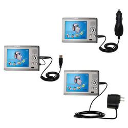 Gomadic Deluxe Kit for the Coby PMP-3522 20GB includes a USB cable with Car and Wall Charger - Brand
