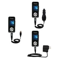 Gomadic Deluxe Kit for the Cowon iAudio U3 includes a USB cable with Car and Wall Charger - Brand w/