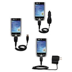 Gomadic Deluxe Kit for the Dell Axim X50 includes a USB cable with Car and Wall Charger - Brand w/ T