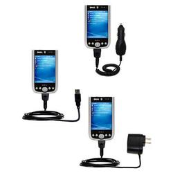 Gomadic Deluxe Kit for the Dell Axim x51 includes a USB cable with Car and Wall Charger - Brand w/ T