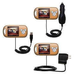 Gomadic Deluxe Kit for the Disney Mix Stick DS17019 includes a USB cable with Car and Wall Charger - Gomadic