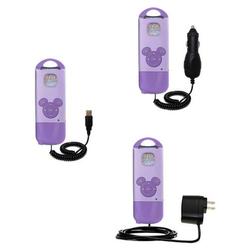 Gomadic Deluxe Kit for the Disney Mix Stick includes a USB cable with Car and Wall Charger - Brand w