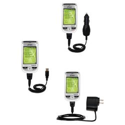 Gomadic Deluxe Kit for the ETEN M500 includes a USB cable with Car and Wall Charger - Brand w/ TipEx