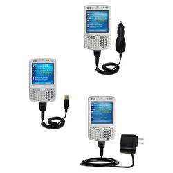 Gomadic Deluxe Kit for the HP iPaq hw6940 includes a USB cable with Car and Wall Charger - Brand w/
