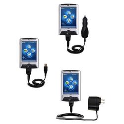 Gomadic Deluxe Kit for the HP iPaq rx3417 includes a USB cable with Car and Wall Charger - Brand w/